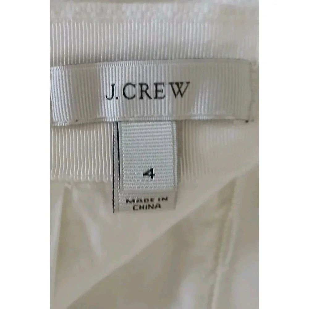 J.Crew Ivory Lace Trim Mini Skirt 4 Cotton Floral Eyelet Quiet Luxury Feminine